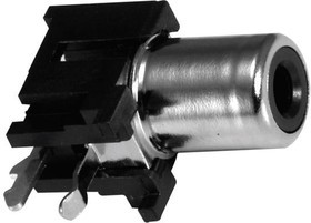 KLPX-0848A-2-B, RCA Phono Connectors PCB RIGHT ANGLE JACK BLACK