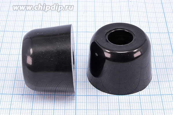 RL-SR-32x21x22, Ножка приборная коническая, армированная шайбой, ø32мм, высота 22мм; №15734 ножка прибор 32x22\h- 8,5/отв 6,0\резин\конус\