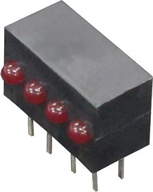 KM2520EF/4ID, Диод LED, Цвет красный, Версия горизонтальн.,в корпусе, 20мА