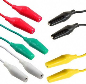 46-400, Alligator Clip, Copper Contact, Black, Green, Red, White, Yellow 46-400, Alligator Clip, Copper Contact, Black, Green, Red, White, Yellow