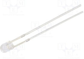 OSB5SA3761B-12V, LED; 3mm; blue; 1120?1560mcd; 60°; Front: convex; 15V; No.of term: 2