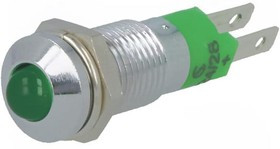 SMQD 08214, Индикат.лампа: LED, выпуклый, 24-28ВDC, Отв: d8,2мм, IP40, металл SMQD 08214, Индикат.лампа: LED, выпуклый, 24-28ВDC, Отв: d8,2мм, IP40, металл