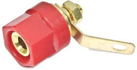 Клемма приборная, 27x15 d4,0мм, 7,8 А, красный, отверстие 5,0/4,0мм, WT-1955G/R