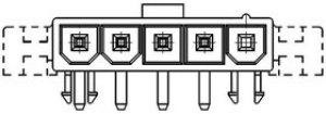 43232-0004, Headers & Wire Housings Minifit Jr Header MFBL 5ckt 43232-0004, Headers & Wire Housings Minifit Jr Header MFBL 5ckt