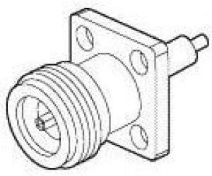 73276-1350, RF Connectors / Coaxial Connectors TYPE N 4H FLNG JACK