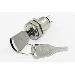 Переключатель замковый, контакты 2P, 0.5А, переключение OFF-ON, d11.5, E-433