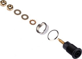 23.3020-21, Black Female Banana Socket, 4 mm Connector, Solder Termination, 32A, 1000V, Gold Plating