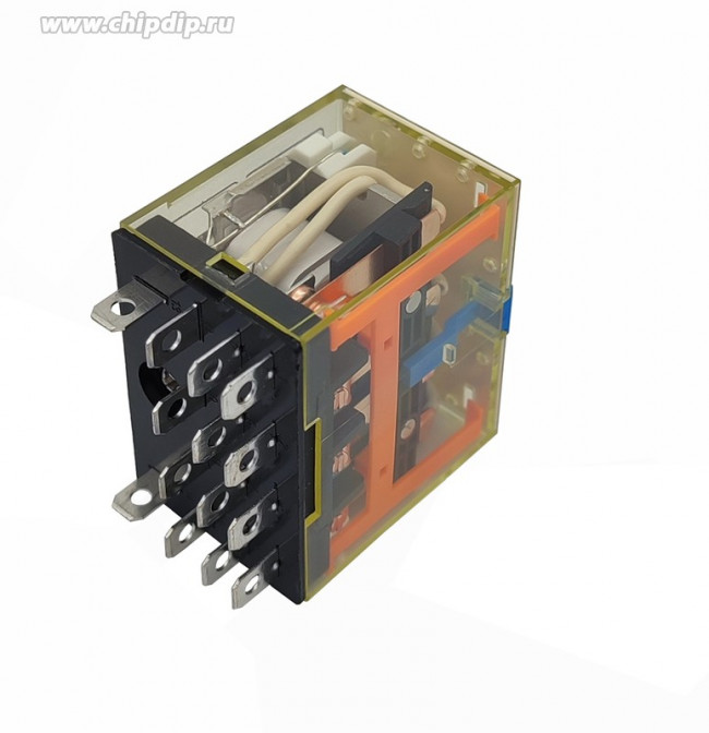 Силовые реле RKL4CO024LT, 4С (10A), 24VDC, LED + тест-кнопка Силовые реле RKL4CO024LT, 4С (10A), 24VDC, LED + тест-кнопка