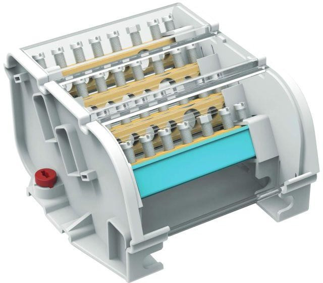 Блок распределительный 4p 5х7мм на DIN-рейку DKC BD16084