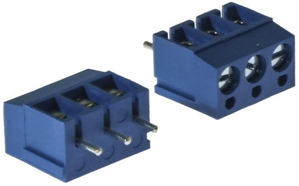 DG300-5.0-03P-12, Клеммник винтовой, 3-контактный, 5мм, прямой