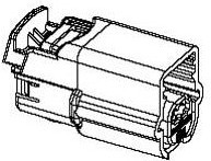 31403-3700, Automotive Connectors MX64 FEM 1X3 MXMETAL WOCPA BLK POLD/3