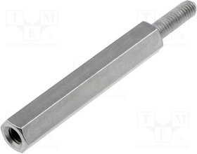 M30030.01.65, Дистанцирующая стойка с резьбой; 30мм; Внутр.резьба: M3; латунь