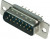 DPS-15M / DBB-15M, Разъем D-SUB, 15 контактов, вилка на плату