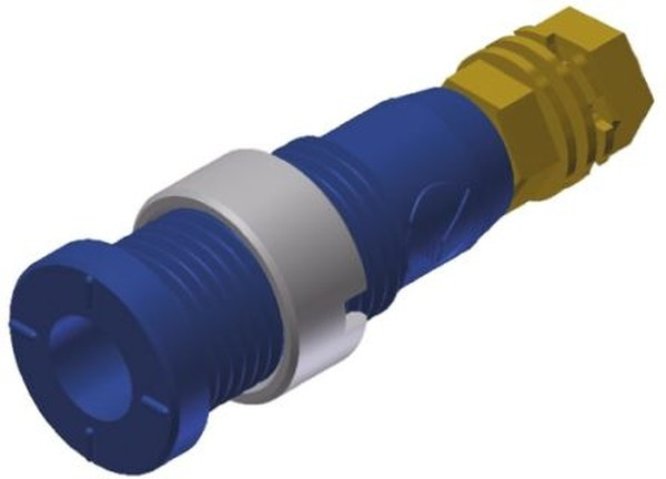 975454702, Blue Female Banana Socket, 2mm Connector, Solder Termination, 10A, 1000V ac/dc, Gold