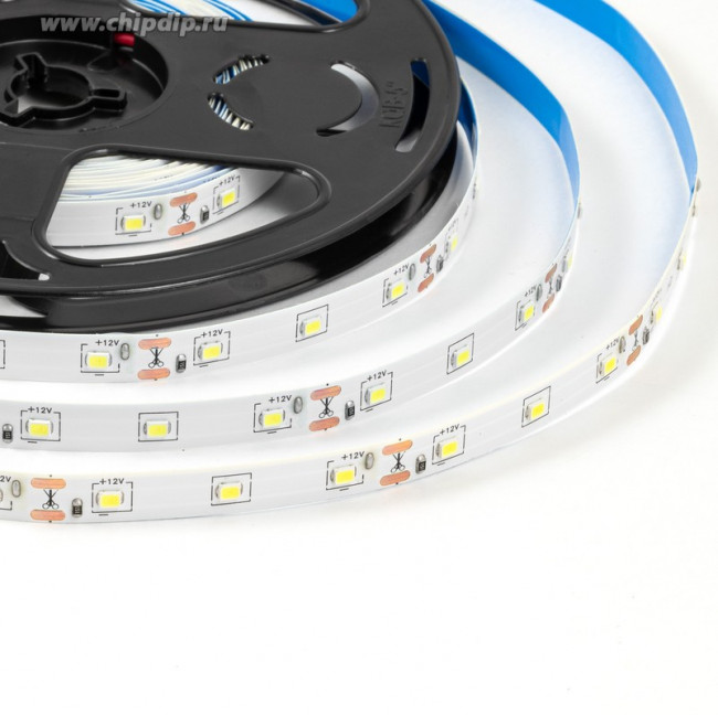 LSE-248 Светодиодная лента 12В, 4,8Вт/м, smd2835, 60д/м, IP20, 7Лм/чип, подложка 8мм, 5м, 6500К.