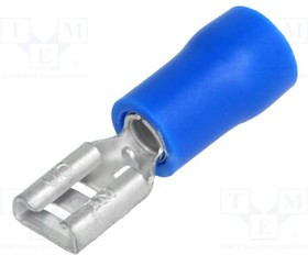 BM00245, Наконечник: плоский, 4,8мм, 0,5мм, "мама", 1,5-2,5мм2, обжим, синий