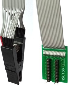 DIP16-SOIC16 TEST CLIP, Адаптер для внутрисхемного программирования микросхем памяти и микроконтроллеров в корпусе SOIC16
