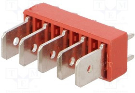 KEYS7830, Наконечник: плоский, 6,4мм, 0,8мм, THT, сталь, луженые, 500В, прямой