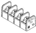 0387007503, Conn Barrier Strip 3 POS 8.26mm Solder ST Thru-Hole 20A/Contact Beau™