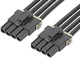 216400-1042, Rectangular Cable Assemblies Mega-Fit SR R-R 4Ckt 300mm Cable