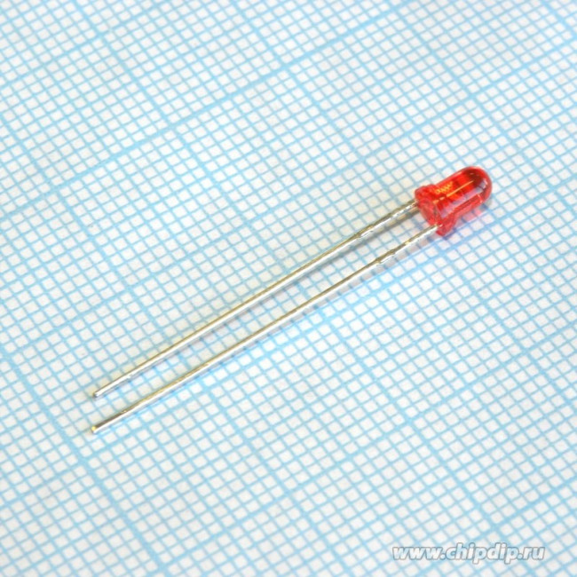 L-132XIT, Светодиод красный 50° d=3мм 80мКд 625нМ L-132XIT, Светодиод красный 50° d=3мм 80мКд 625нМ