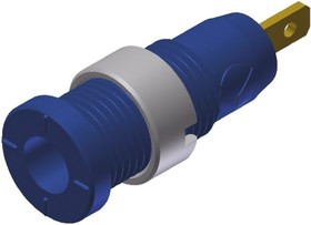 975455702, Blue Female Banana Socket, 2mm Connector, Tab Termination, 10A, 1000V ac/dc, Gold Plating
