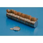 Неодимовый магнит диск 8х1 мм с клеевым слоем