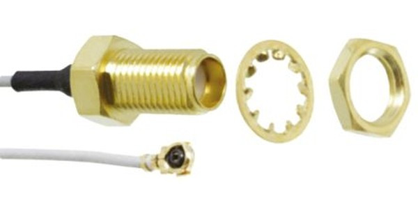 89761-3412, Female SMA to Female U.FL Coaxial Cable, 50, 100mm