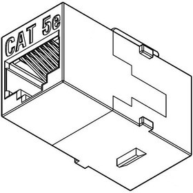 SS-82000-004, Modular Connectors / Ethernet Connectors Cat5E Unshielded Keystone Coupler