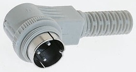 932910117 MAWI 6100, MAWI 6 Pole Right Angle Din Plug, DIN 45322, 4A, 34 V ac/dc IP30, Screw Lock, Male, Cable Mount