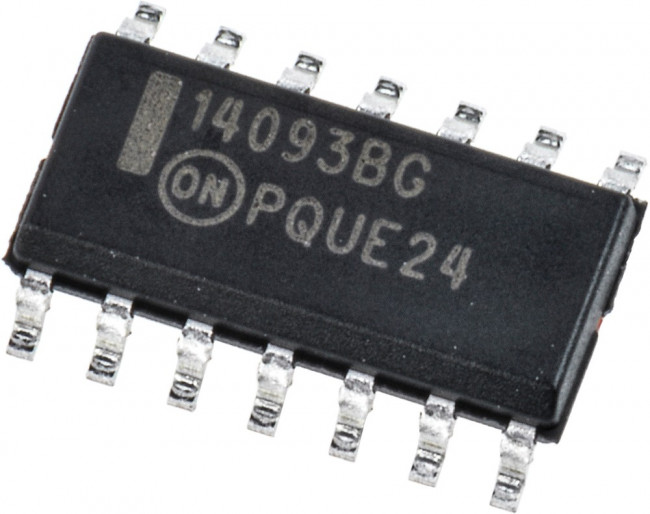 MC14093BDG, Logic Gates 3-18V Quad 2-Input NAND Schmitt MC14093BDG, Logic Gates 3-18V Quad 2-Input NAND Schmitt