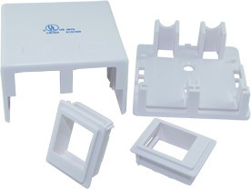 HYC-B0102, Корпус для розетки RJ45 Keystone 2 порта