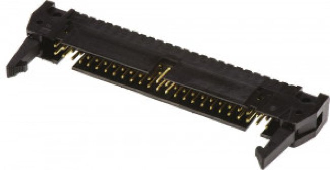 1-5499922-0, Conn Ejector Header HDR 50 POS 2.54mm Solder ST Top Entry Thru-Hole Tray