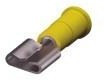 KEYS8280, Наконечник: плоский, 6,4мм, 0,8мм, "мама", обжим, на провод, желтый