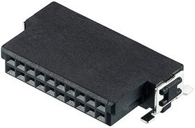 M55-6102042R, PCB Receptacle, Плата - к - плате, 1.27 мм, 2 ряд(-ов), 20 контакт(-ов)