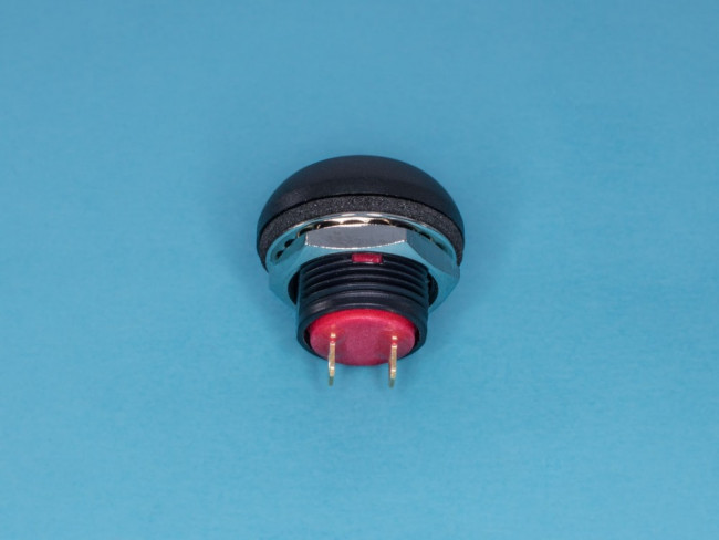 PSW-7-B, Кнопка круглая 12мм 125В 0,125А без фиксации, герметичная IP67, черная PSW-7-B, Кнопка круглая 12мм 125В 0,125А без фиксации, герметичная IP67, черная