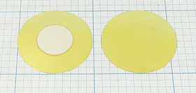 Пьезоэлектрическая диафрагма на бронзовой основе 50x0.43мм, частота 3.1кГц; пб 50x0,43\\D\ 3,1\2C\AW