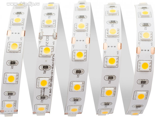 224BL Светодиодная лента в блистере 12В, 14,4Вт/м, smd5050, 60д/м, IP20, 700Лм/м,подложка 10мм, 1м,