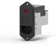 PM000DS6A, AC Power Entry Modules 6A DUAL FUSE VERTICAL MOUNT