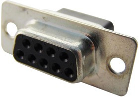 L77SDEH09SOL2RM8C309, D SUB CONN, RCPT, DE, 9POS, SOLDER