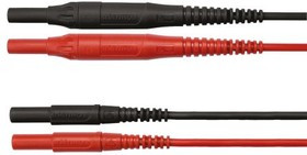 RS SET 7685/MSFK B441/100/0.5A, Test lead, 500mA, 1kV, Black, Red, 1m Lead Length