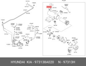 97313-8A020, Реле тепловое ПЖД HYUNDAI County,AeroTown,AeroSpace OE