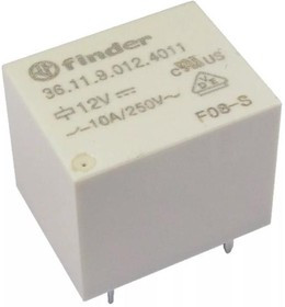 36.11.9.012.4001, Миниатюрное электромеханическое реле, монтаж на печатную плату, формат "куб