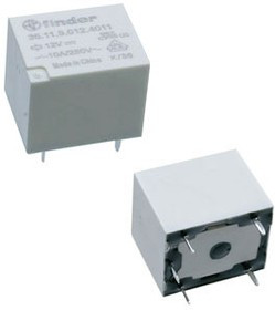 36.11.9.012.4001, Миниатюрное электромеханическое реле, монтаж на печатную плату, формат "куб
