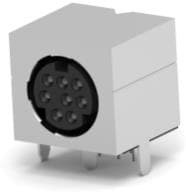 5749268-1, Circular DIN Connectors 8 P R/A W/O HOLDDOWN