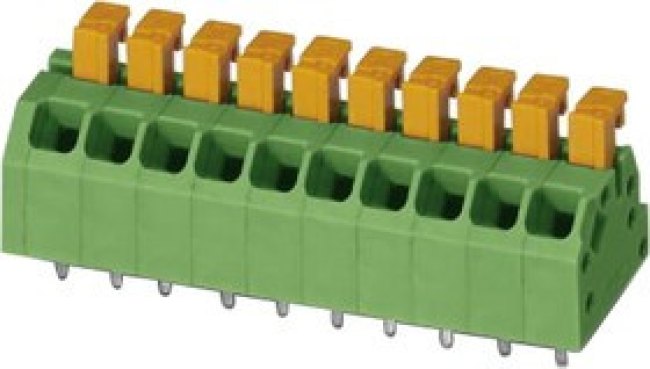 1864299, SPTAF 1/ 3-3.5-LL Series PCB Terminal Block, 3-Contact, 3.5mm Pitch, Through Hole Mount, 2-Row