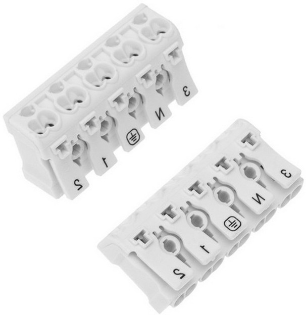 PCT-215P, Клемма пружинная соединительная 5-полюсная