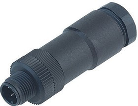 99 0429 142 04, Binder Circular Connector, 4 Contacts, Cable Mount, M12 Connector, Plug, Male, IP67, 713 Series