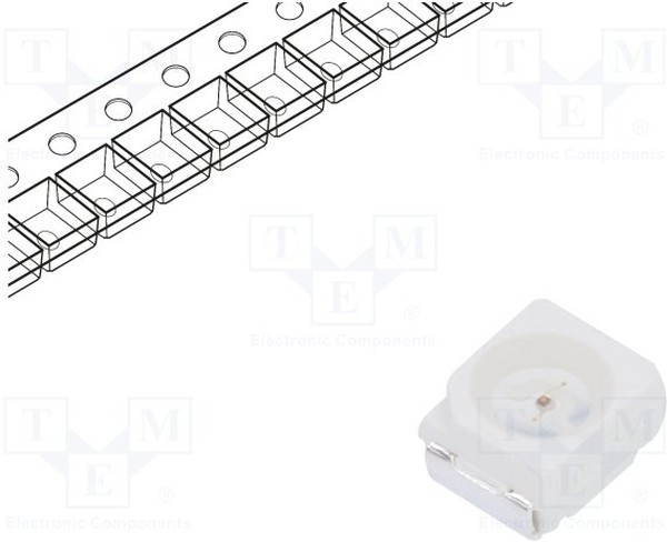 RF-AURA30TS-ED, LED; SMD; 3528,PLCC2; orange; 200?430mcd; 3.5x2.8x1.8mm; 120°; 20mA