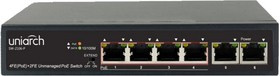 SW-2106-P, Коммутатор доступа Uniarch 4х100Mbps PoE(RJ45)+2х100Mbps (RJ45), PoE бюджет макс. до 65 Вт.